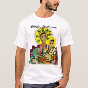 Schwarzes Madonna u. Kind T-Shirt