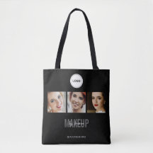 Schwarzes Make-up-Studio-Foto-Collage-Logo elegant