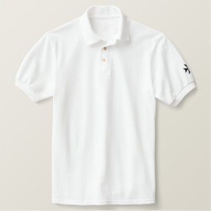 Schwarzes Malteserkreuz besticktes Polo-Shirt