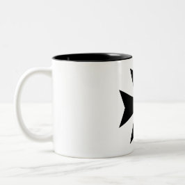 Schwarzes Malteserkreuz Zweifarbige Tasse