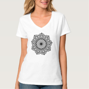 Schwarzes Mandala T-Shirt