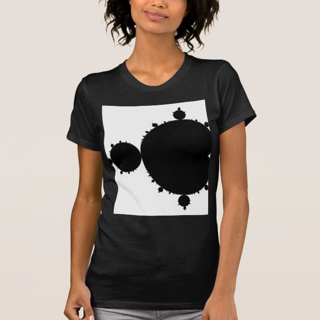 Schwarzes Mandelbrot T-Shirt (Vorderseite)