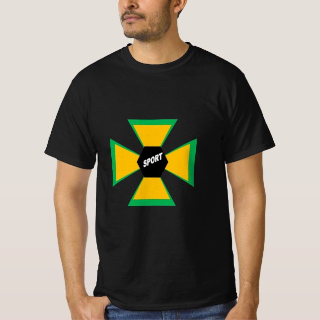 Schwarzes Mannshirt AFRICA SPORT T-Shirt (Vorderseite)