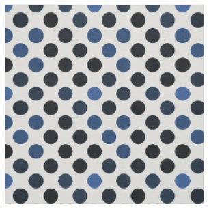 Schwarzes Marine-Blau-weißes Tupfen-Muster Stoff