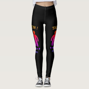 Schwarzes mehrfarbiges - etikettieren Sie mich Leggings