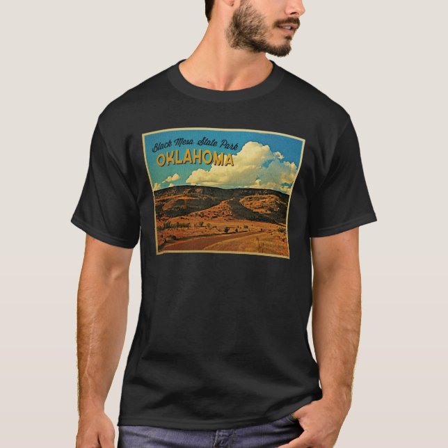 Schwarzes Mesa Oklahoma T-Shirt (Vorderseite)