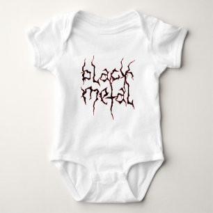 Schwarzes Metall Baby Strampler