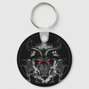 Schwarzes Metall Baphomet Schlüsselanhänger