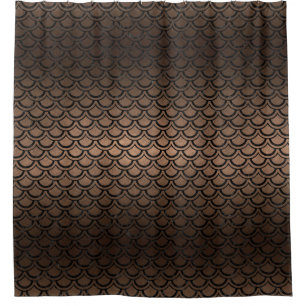 SCHWARZES METALL DES MARMOR-SCALES2 U. DER BRONZE DUSCHVORHANG
