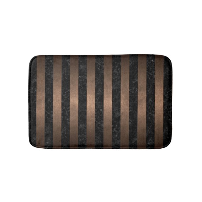 SCHWARZES METALL DES MARMOR-STRIPES1 U. DER BRONZE BADEMATTE (Vorderseite)