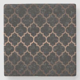 SCHWARZES METALL DES MARMOR-TILE1 U. DER BRONZE STEINUNTERSETZER