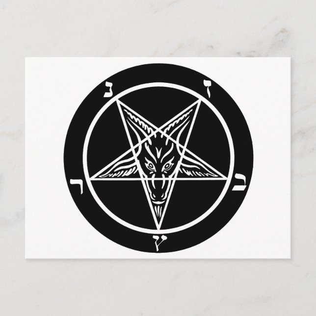schwarzes Metall, dunkler Baphomet! Postkarte (Vorderseite)