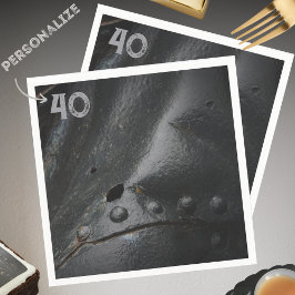 Schwarzes Metall-Minimalisten-Party Serviette