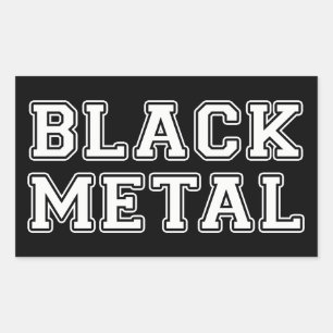 Schwarzes Metall Rechteckiger Aufkleber