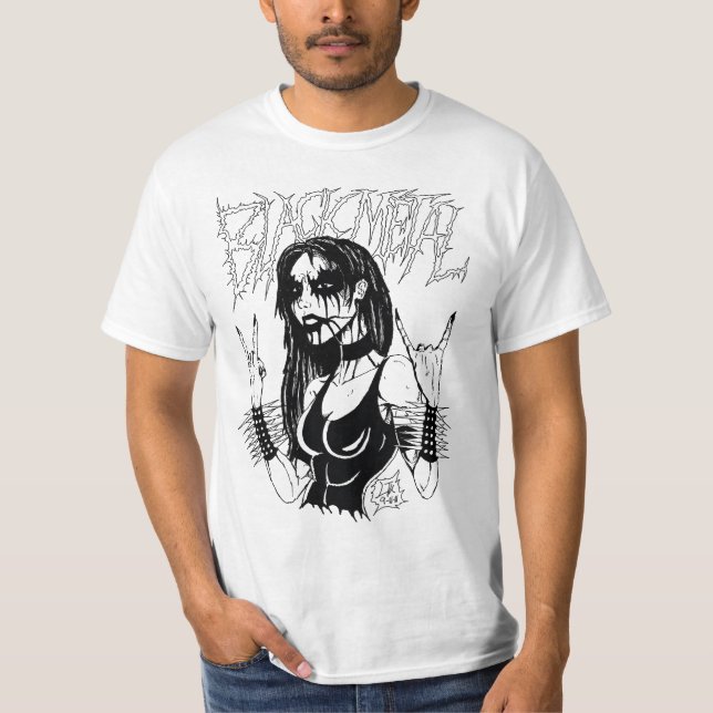 Schwarzes Metall T-Shirt (Vorderseite)