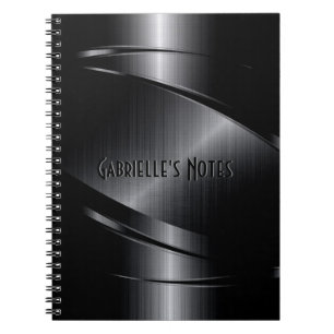 Schwarzes Metalldesign Gestaltloser Stahllook Notizblock