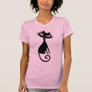 Schwarzes Miezekatze-Baby-Unterhemd T-Shirt