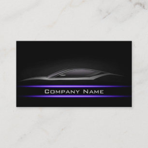 Schwarzes Minimal Purpe Neon Line Auto Brighter La Visitenkarte