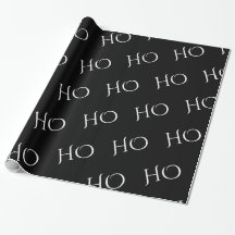 Schwarzes minimales WeihnachtsPackpapier