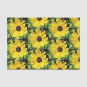 Schwarzes Mit Augen Susan Floral Tissue Paper Seidenpapier