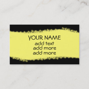 Schwarzes mit gelben Streifen-Visitenkarten Visitenkarte