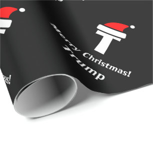 Schwarzes mit Monogramm frohe Weihnachten Geschenkpapier