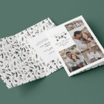 Schwarzes, modernes Drehbuch Weihnachten Multi-Fot<br><div class="desc">Schwarz moderne elegante rustikale Aquarell beige natürliche skandinavische zeitgenössische mutierte Farben beige,  schwarz und weiß 5 Multi-Foto Weihnachtskarte.</div>