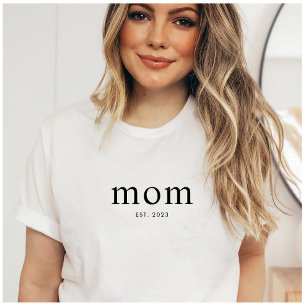 Schwarzes Modernes Etabliertes Mama-T-Shirt T-Shirt
