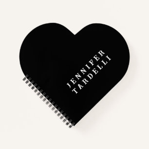 Schwarzes modernes minimalistisches elegantes Ihr Notizbuch