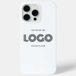 Schwarzes, modernes rechteckiges Logo Case-Mate iPhone Hülle