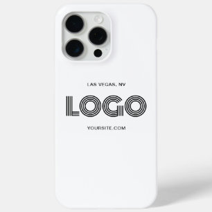 Schwarzes, modernes rechteckiges Logo Case-Mate iPhone Hülle