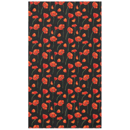 Schwarzes Mohnmuster Tischdecke