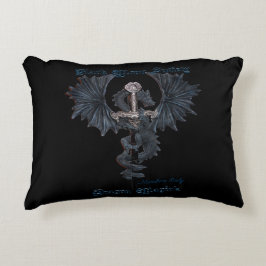 Schwarzes Mond-Gesellschafts-Drache-Kissen Dekokissen