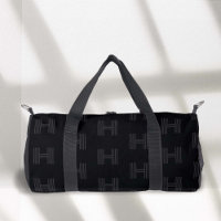 Schwarzes Monogramm Muster, moderne Mit Monogramm