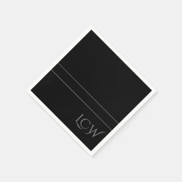 Schwarzes Monogramm Serviette