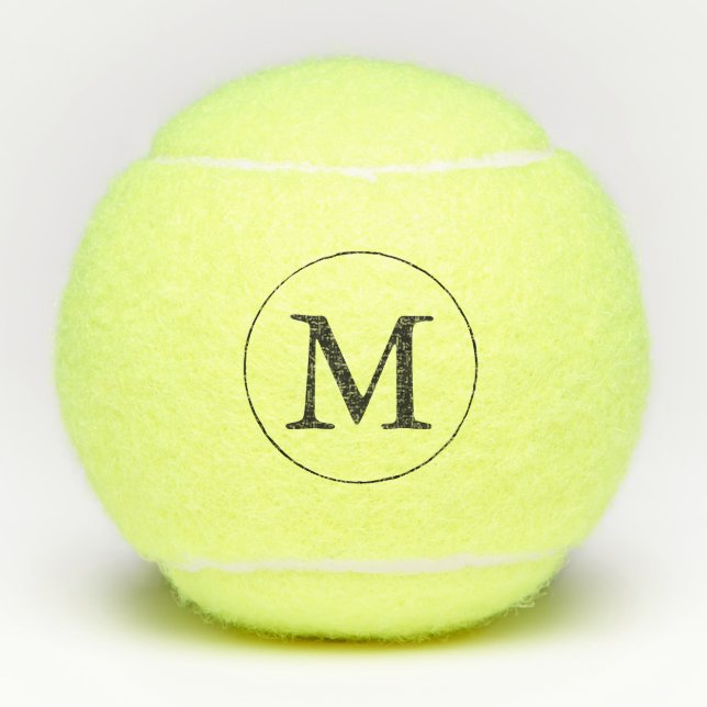 Schwarzes Monogramm Tennisbälle (Vorderseite)