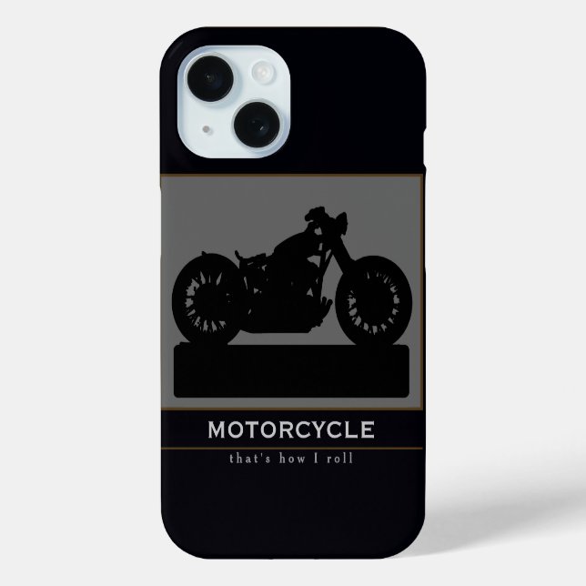 Schwarzes Motorrad Case-Mate iPhone Hülle (Rückseite)