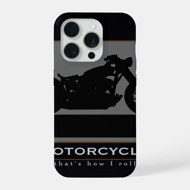 Schwarzes Motorrad iPhone Hülle (Rückseite)