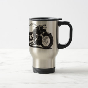 Schwarzes Motorrad Reisebecher