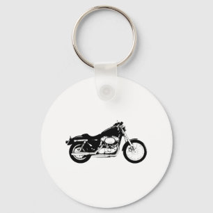Schwarzes Motorrad Schlüsselanhänger