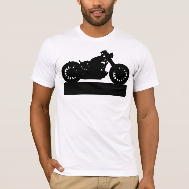 Schwarzes Motorrad T-Shirt (Vorderseite)