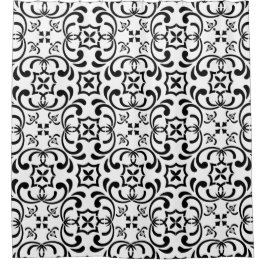 Schwarzes Muster Duschvorhang