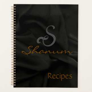 Schwarzes Muster Kochrezept Planbuch Planer