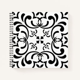 Schwarzes Muster Notizbuch