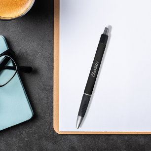 Schwarzes Namensschild elegant Kugelschreiber