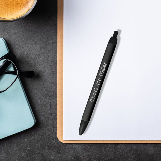 Schwarzes Namensskript Kugelschreiber (Von Creator hochgeladen)