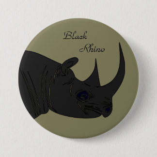 Schwarzes Nashorn Button