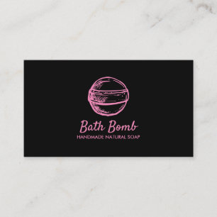 Schwarzes Natürliches Seifen-Logo-Spa-Bad-Bombe Visitenkarte