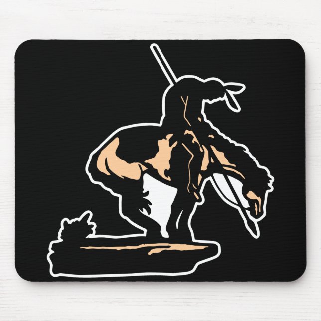 Schwarzes neues Ende der Spur Mousepad (Vorne)