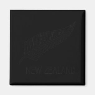 Schwarzes Neuseeland-Farn-Hemd Herren Schwarz Stol Magnet